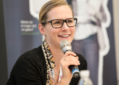 Catharina Rieder bei einem Vortrag der Wirtschaftskammer Österreich 2017